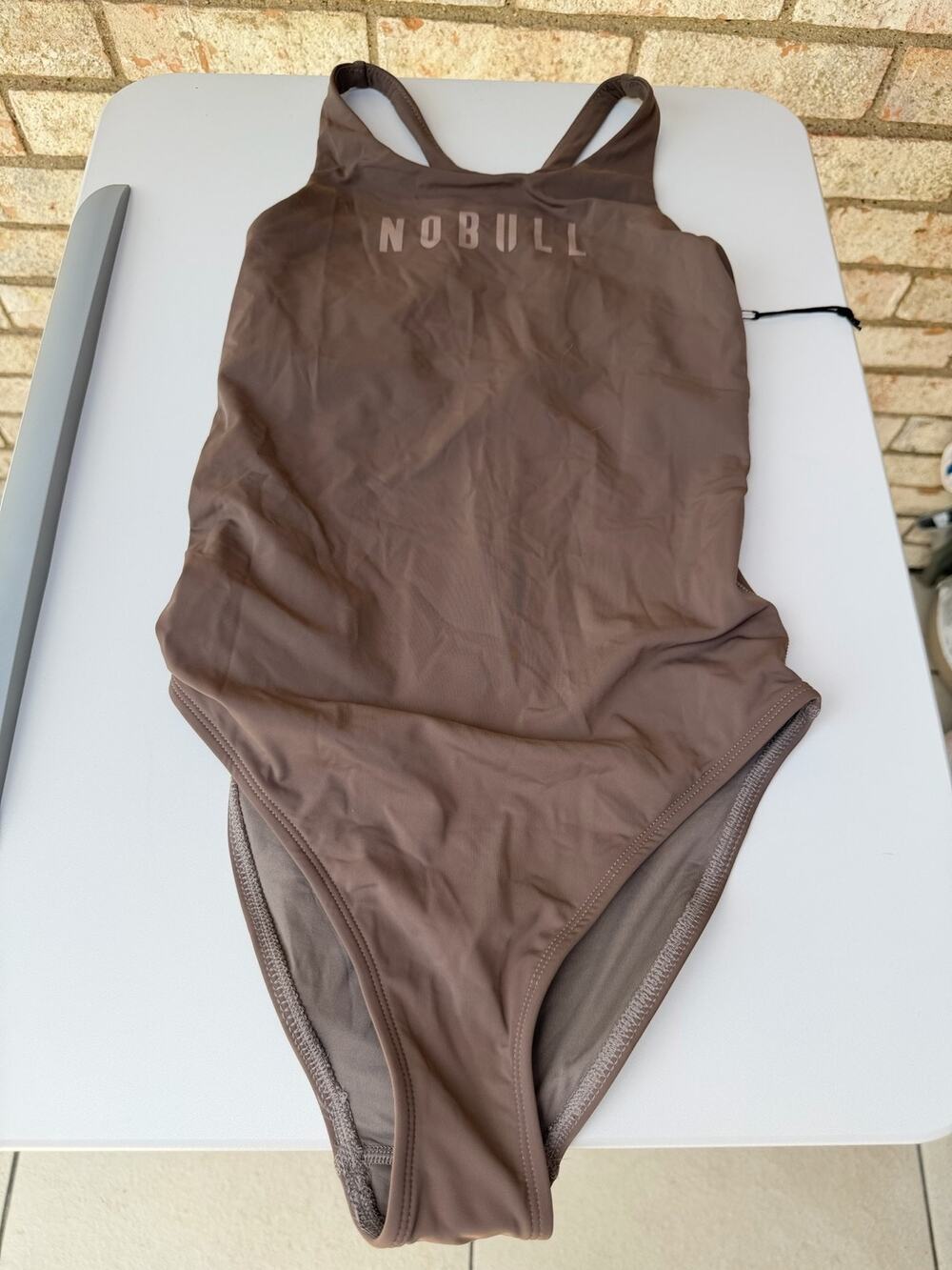 Nobull One Piece Suit Brown Size S NWT